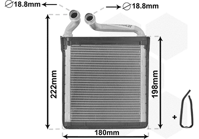 Heat Exchanger, interior heating (TQ-58006256)