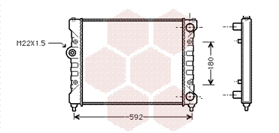 Radiator, engine cooling (TQ-49002024)