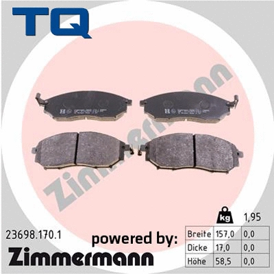 Brake Pad Set, disc brake (TQ-BP0548)