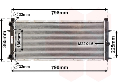 Radiator, engine cooling (TQ-58002094)