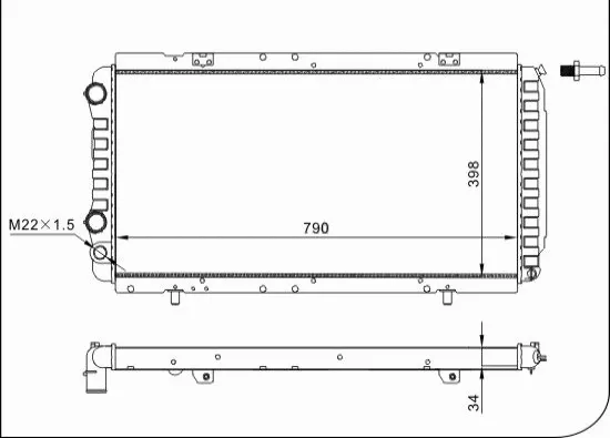 Radiator, engine cooling (TQ-YMLR266)