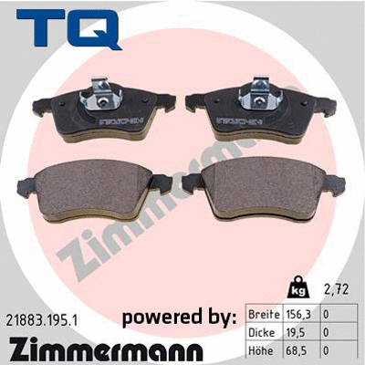 Brake Pad Set, disc brake (TQ-BP0288)