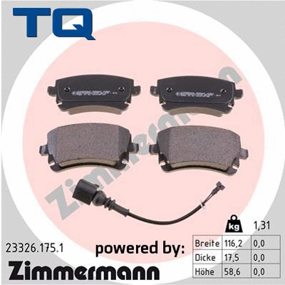 Brake Pad Set, disc brake (TQ-BP0052)