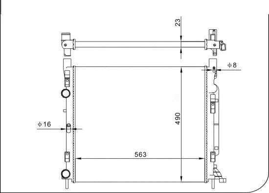 Radiator, engine cooling (TQ-43002470)