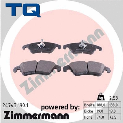 Brake Pad Set, disc brake (TQ-BP0875)