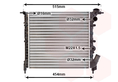 Radiator, engine cooling (TQ-43002041)