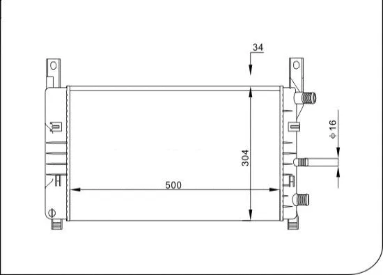 Radiator, engine cooling (TQ-YMLR134)