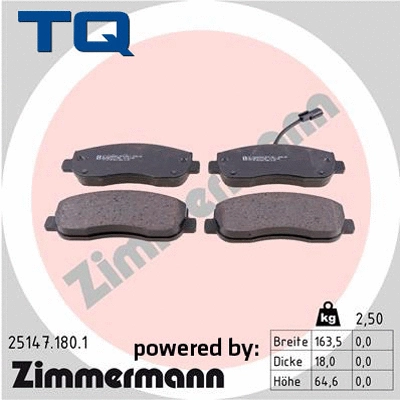 Brake Pad Set, disc brake (TQ-BP0096)