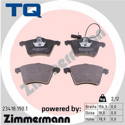 Brake Pad Set, disc brake (TQ-BP0463)