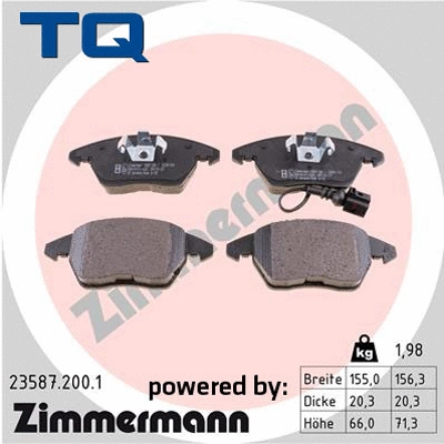 Brake Pad Set, disc brake (TQ-BP0059)