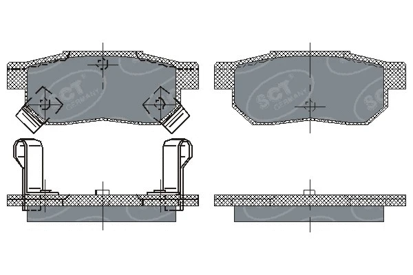 Brake Pad Set, disc brake (SP 195 PR)