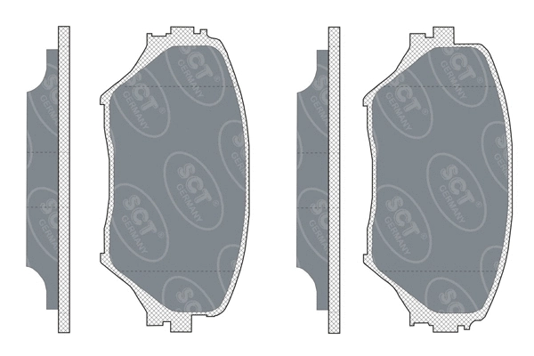 Brake Pad Set, disc brake (SP 308 PR)