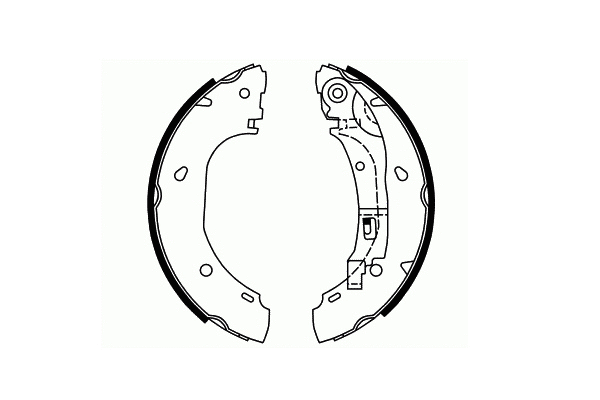Brake Shoe Set, parking brake (SS 550)