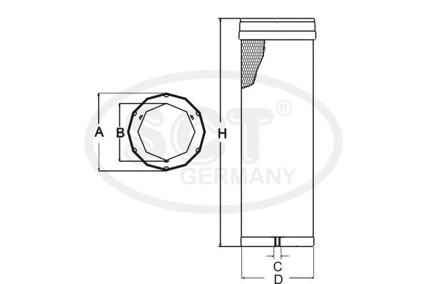 Secondary Air Filter (SW 3856)