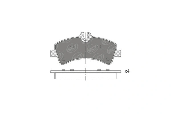 Brake Pad Set, disc brake (SP 745 PR)