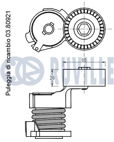 Belt Tensioner, V-ribbed belt