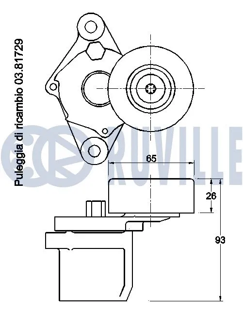 Belt Tensioner, V-ribbed belt