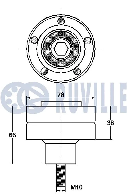 Deflection/Guide Pulley, V-ribbed belt