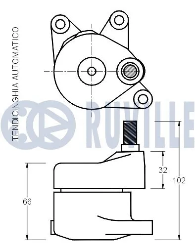 Belt Tensioner, V-ribbed belt