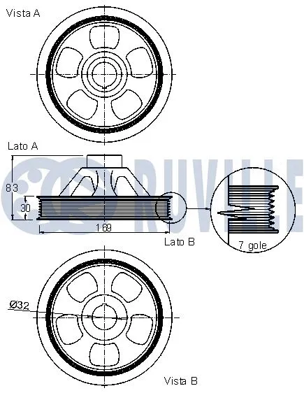 Belt Pulley, crankshaft