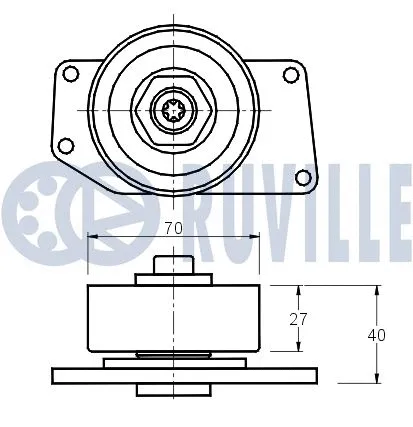 Deflection/Guide Pulley, V-ribbed belt