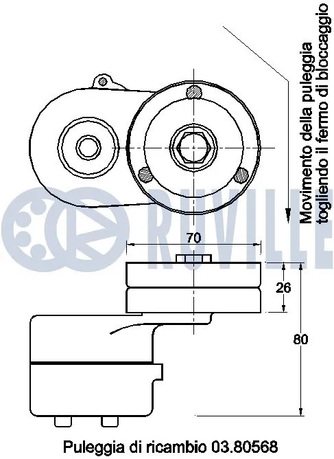 Belt Tensioner, V-ribbed belt