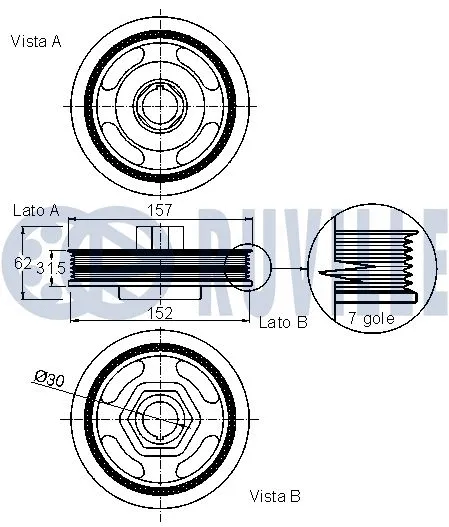 Belt Pulley, crankshaft