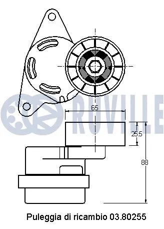 Belt Tensioner, V-ribbed belt