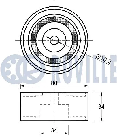 Deflection/Guide Pulley, timing belt