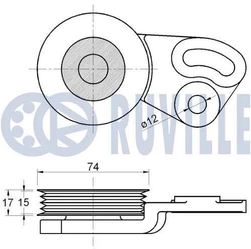 Belt Tensioner, V-ribbed belt