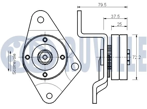 Belt Tensioner, V-ribbed belt