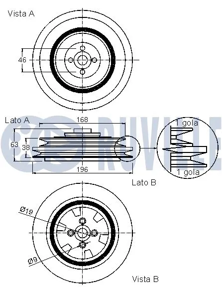 Belt Pulley, crankshaft
