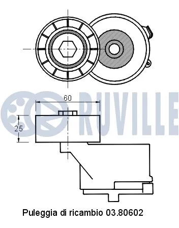 Belt Tensioner, V-ribbed belt