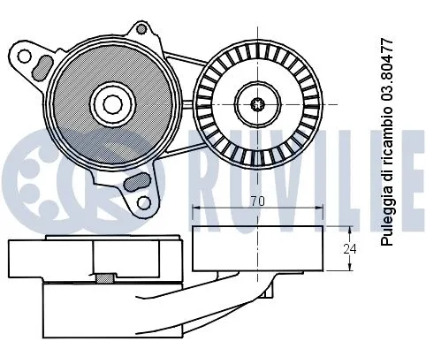 Belt Tensioner, V-ribbed belt