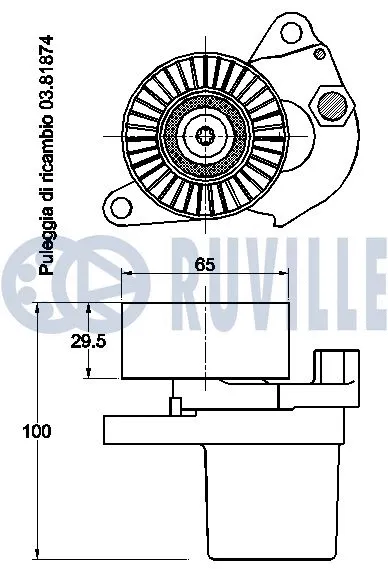 Belt Tensioner, V-ribbed belt