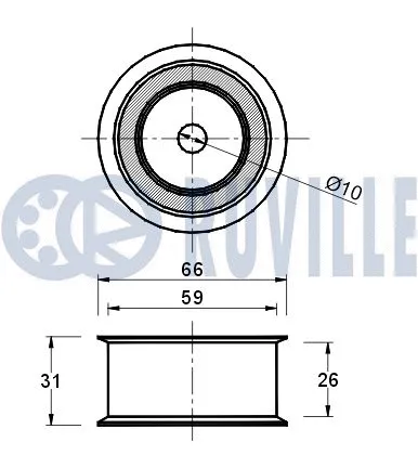Deflection/Guide Pulley, timing belt