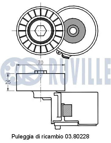 Belt Tensioner, V-ribbed belt