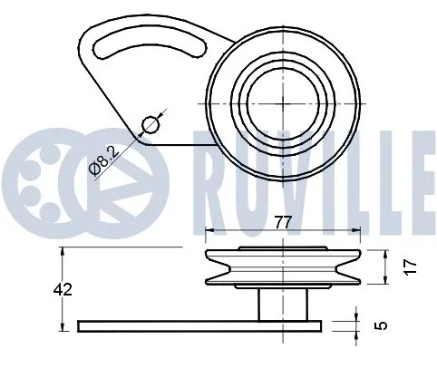 Deflection/Guide Pulley, V-ribbed belt