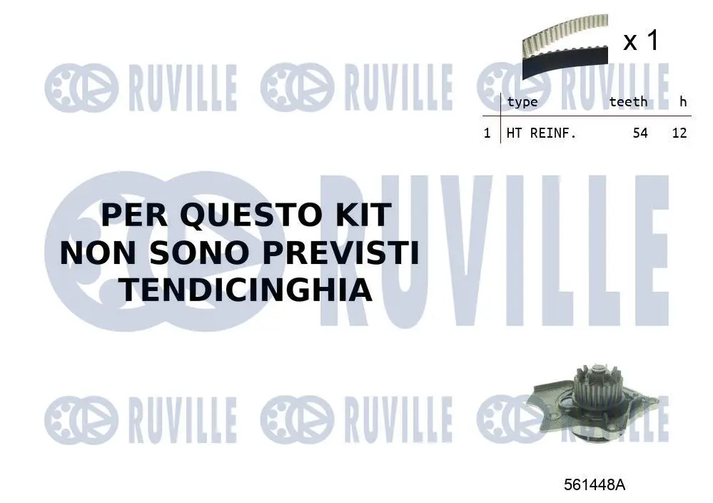 Water Pump & Timing Belt Kit (55B0021)