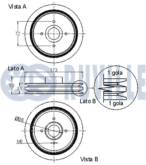 Belt Pulley, crankshaft