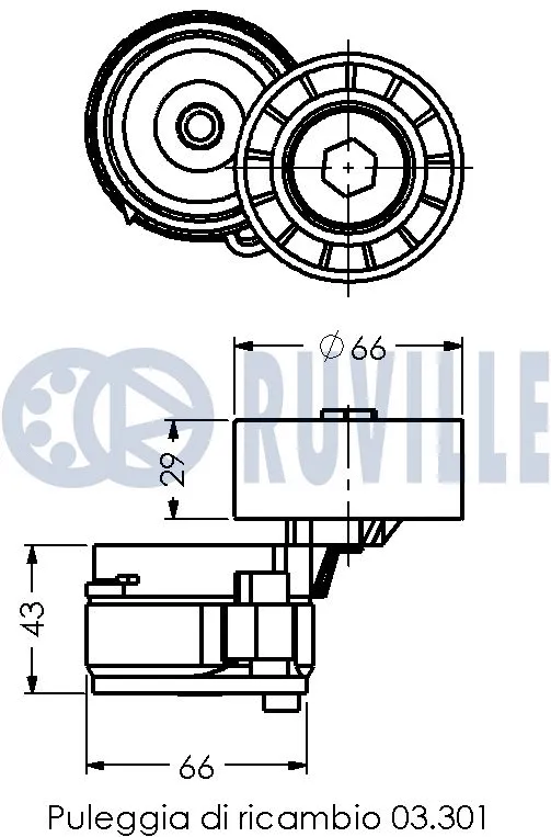 Belt Tensioner, V-ribbed belt