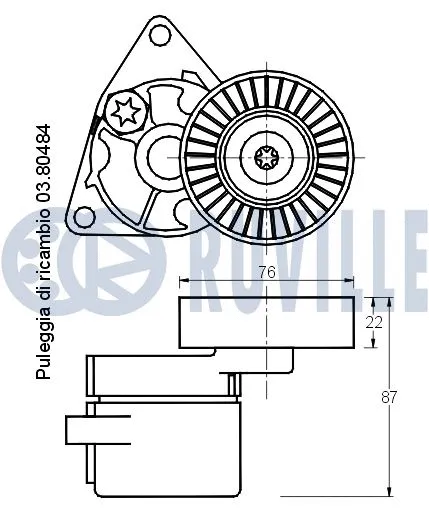 Belt Tensioner, V-ribbed belt
