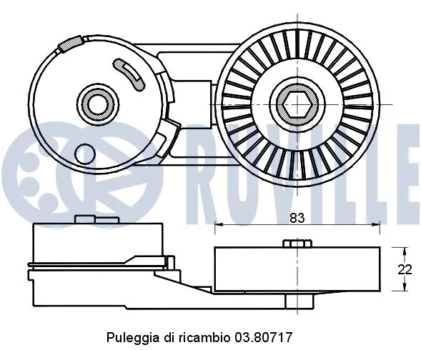 Belt Tensioner, V-ribbed belt
