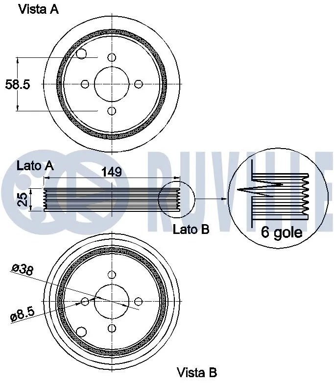 Belt Pulley, crankshaft