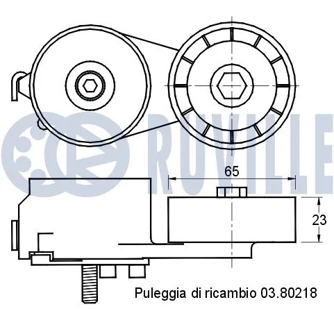 Belt Tensioner, V-ribbed belt