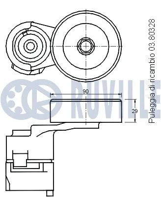 Belt Tensioner, V-ribbed belt