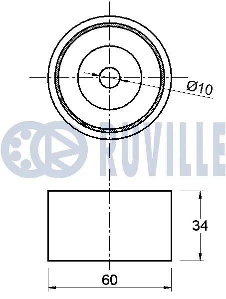 Deflection/Guide Pulley, V-ribbed belt