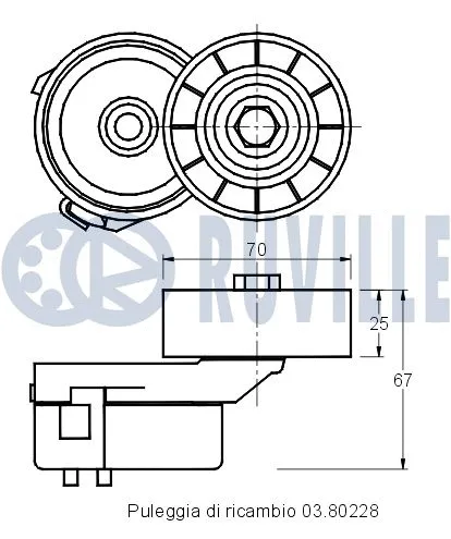 Belt Tensioner, V-ribbed belt