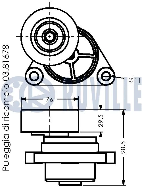 Belt Tensioner, V-ribbed belt