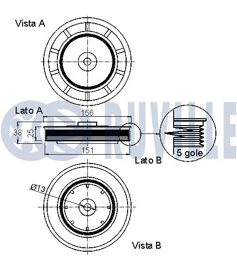 Belt Pulley, crankshaft
